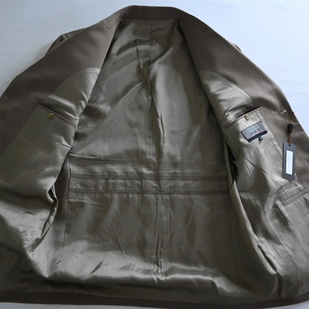 NEW Deadstock Axis Large L Walnut Brown‎ Old Money Y2K Blazer Sport Coat